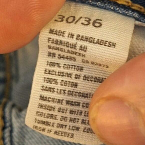 American Eagle Men's 30 x 36 Light Wash "Original Bootcut" Cotton Denim Jeans - Picture 7 of 7